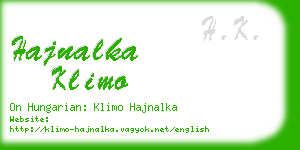 hajnalka klimo business card